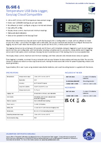 Thumbnail of document Data Sheet - EL-SIE-1 Temperature data logger with display